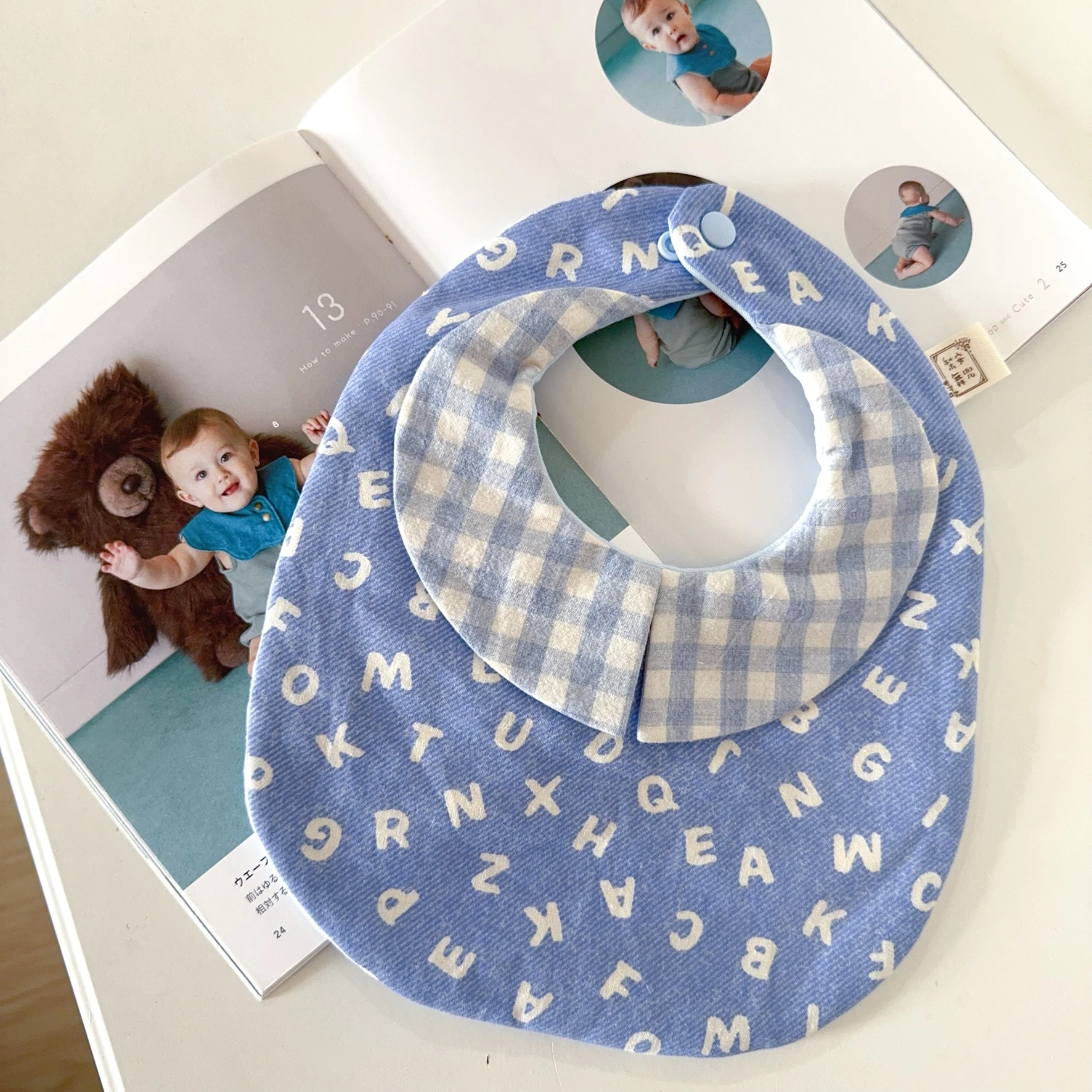 牛仔ABC字母學 Alphabet Play Patch 手工雙面紳士領兜