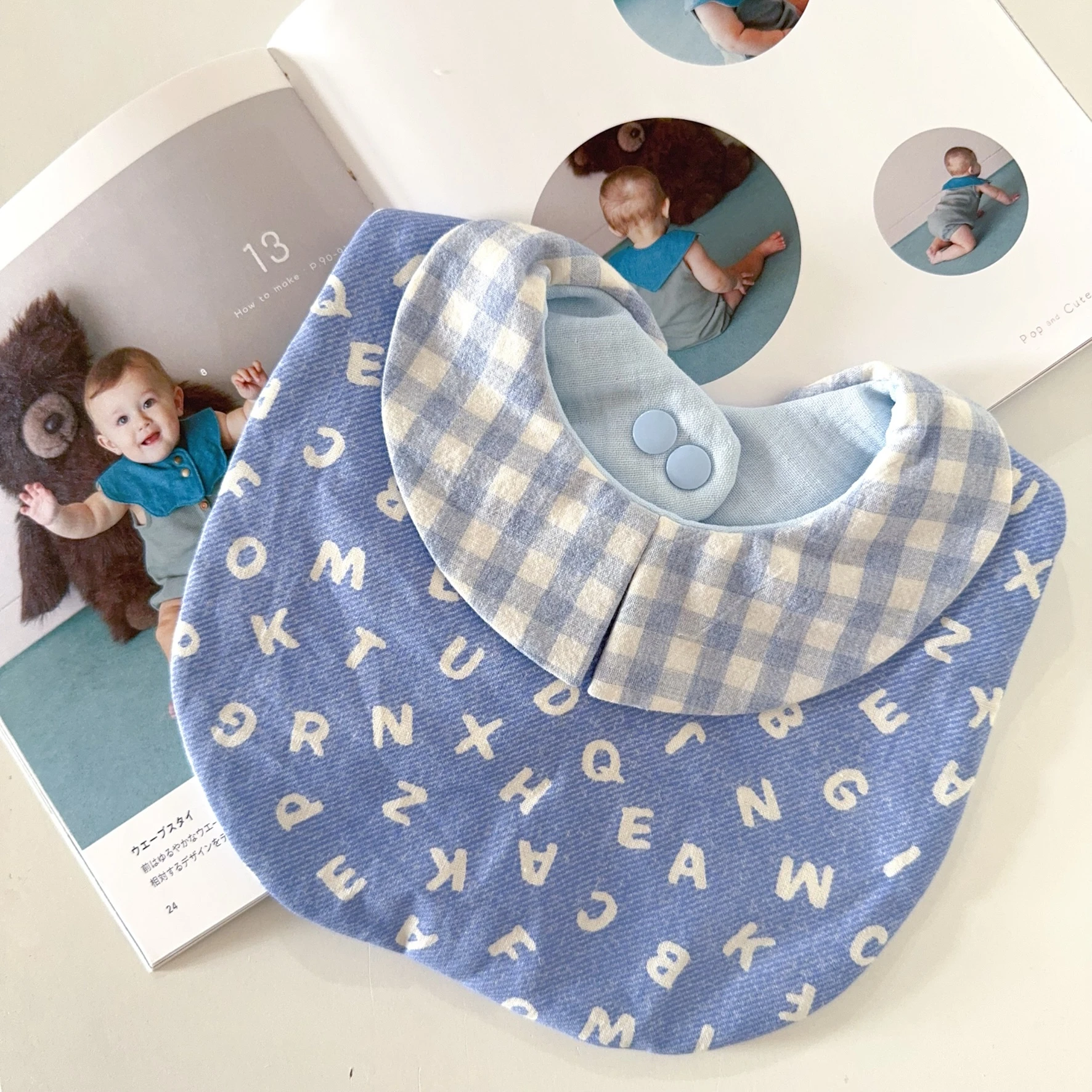 牛仔ABC字母學 Alphabet Play Patch 手工雙面紳士領兜