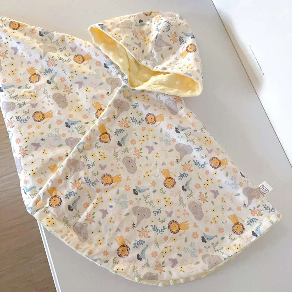 獅子Zoo Joyful Safari  嬰幼兒 手工保暖雙面斗篷