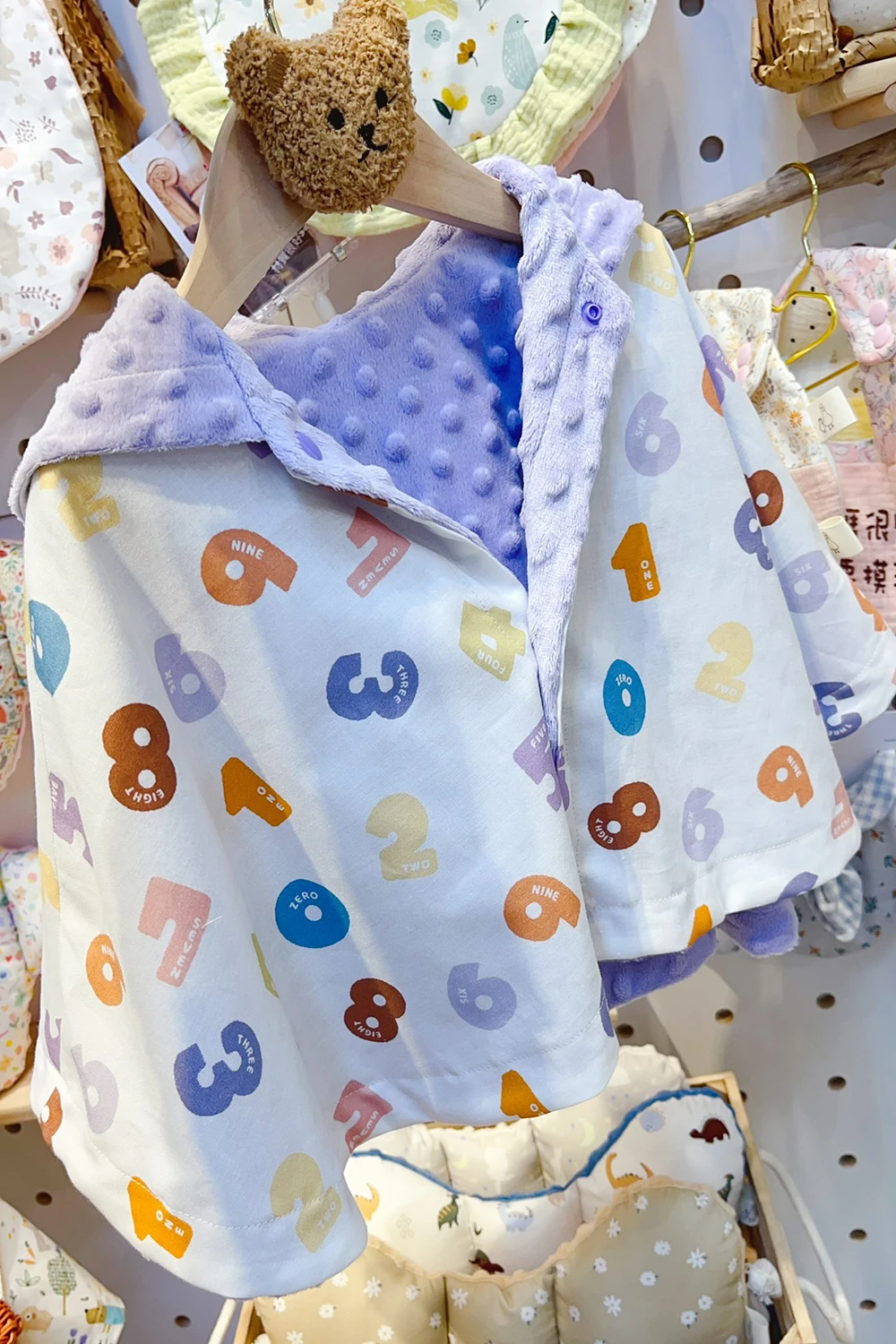 (5天快出)彩虹數字遊樂園  Rainbow Number Playground 嬰兒披風斗篷