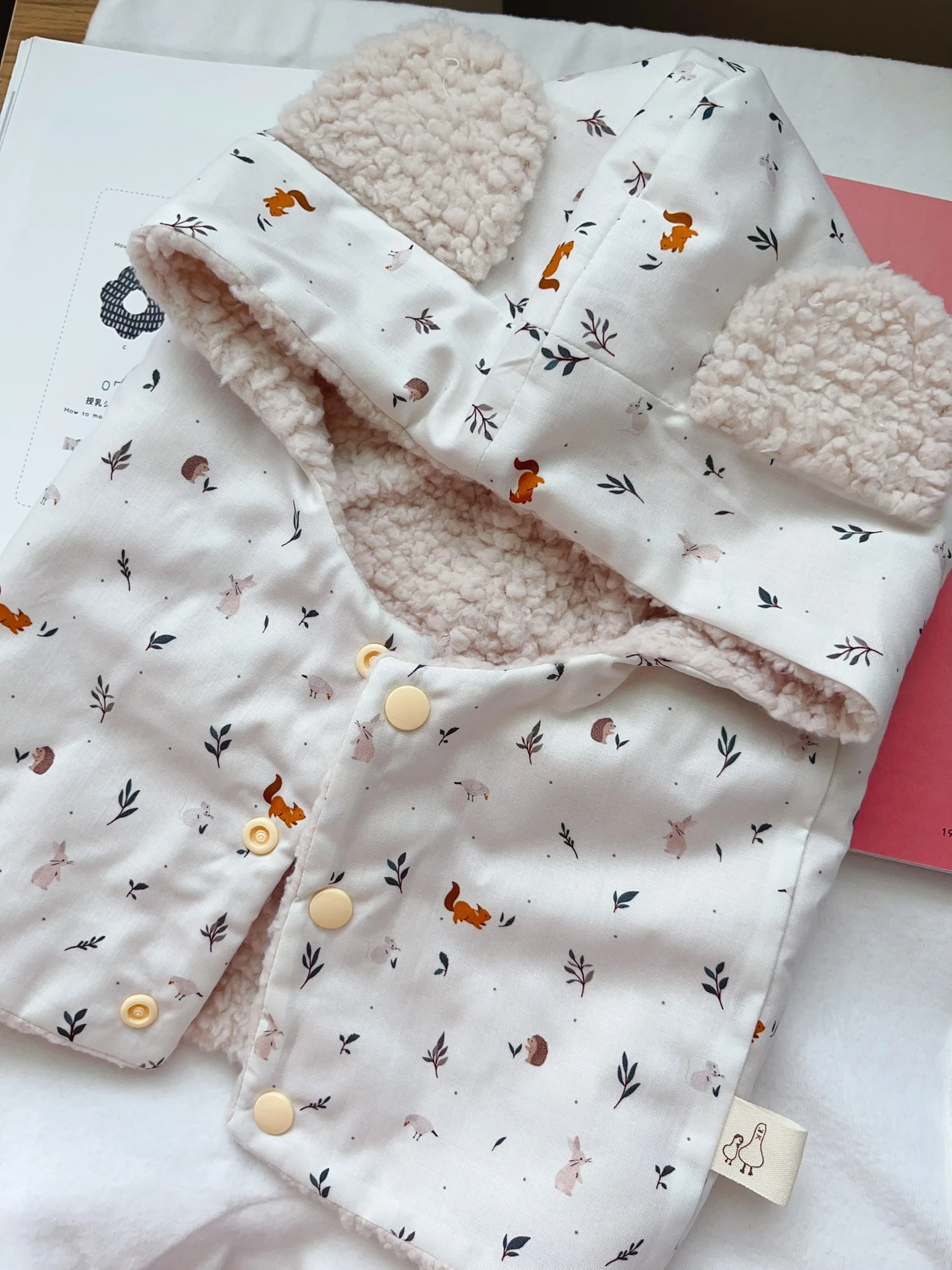 林間動物.刺蝟.松鼠.兔 Woodland Little Companions 手工柔軟保暖熊帽