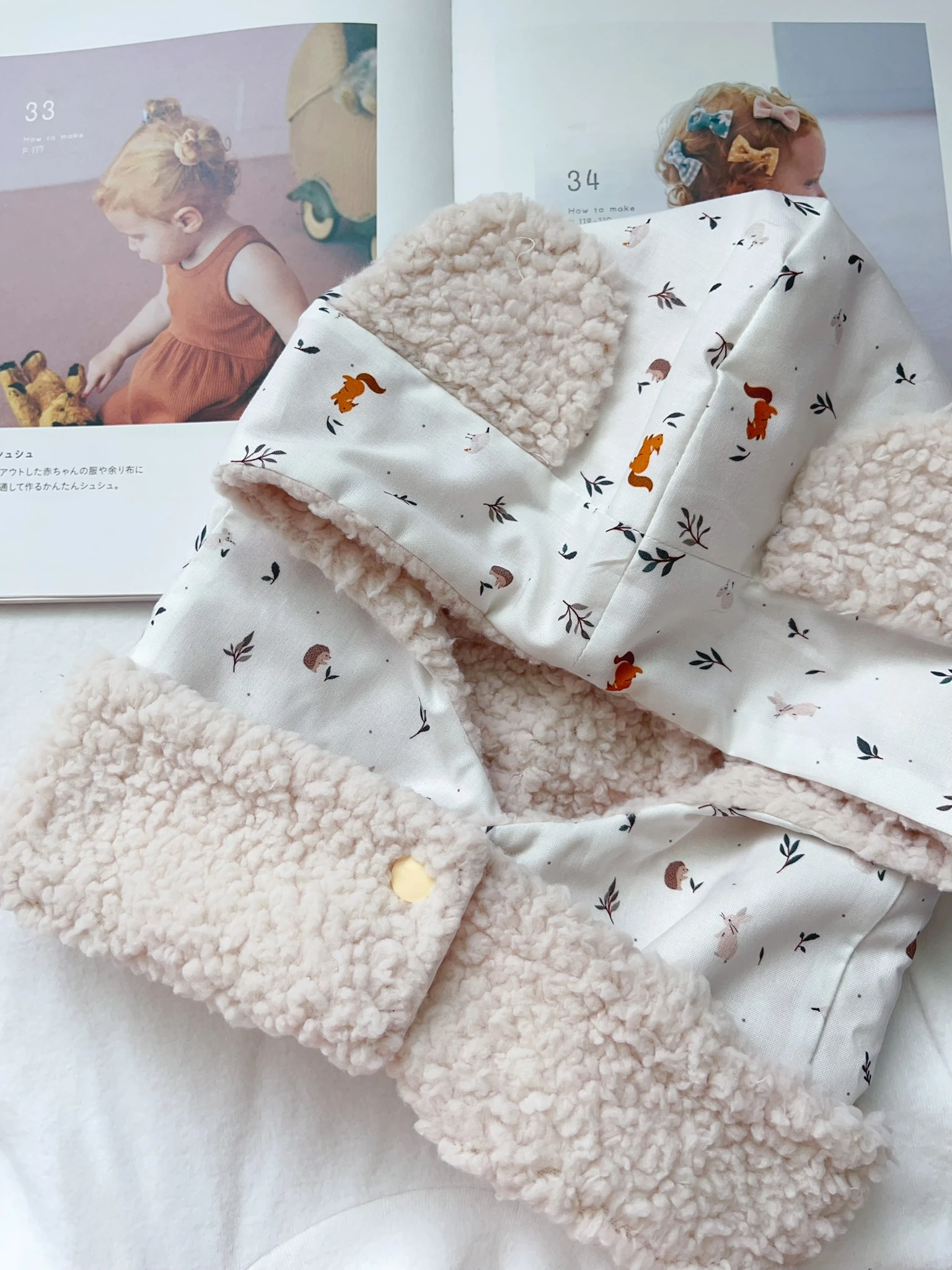 林間動物.刺蝟.松鼠.兔 Woodland Little Companions 手工柔軟保暖熊帽