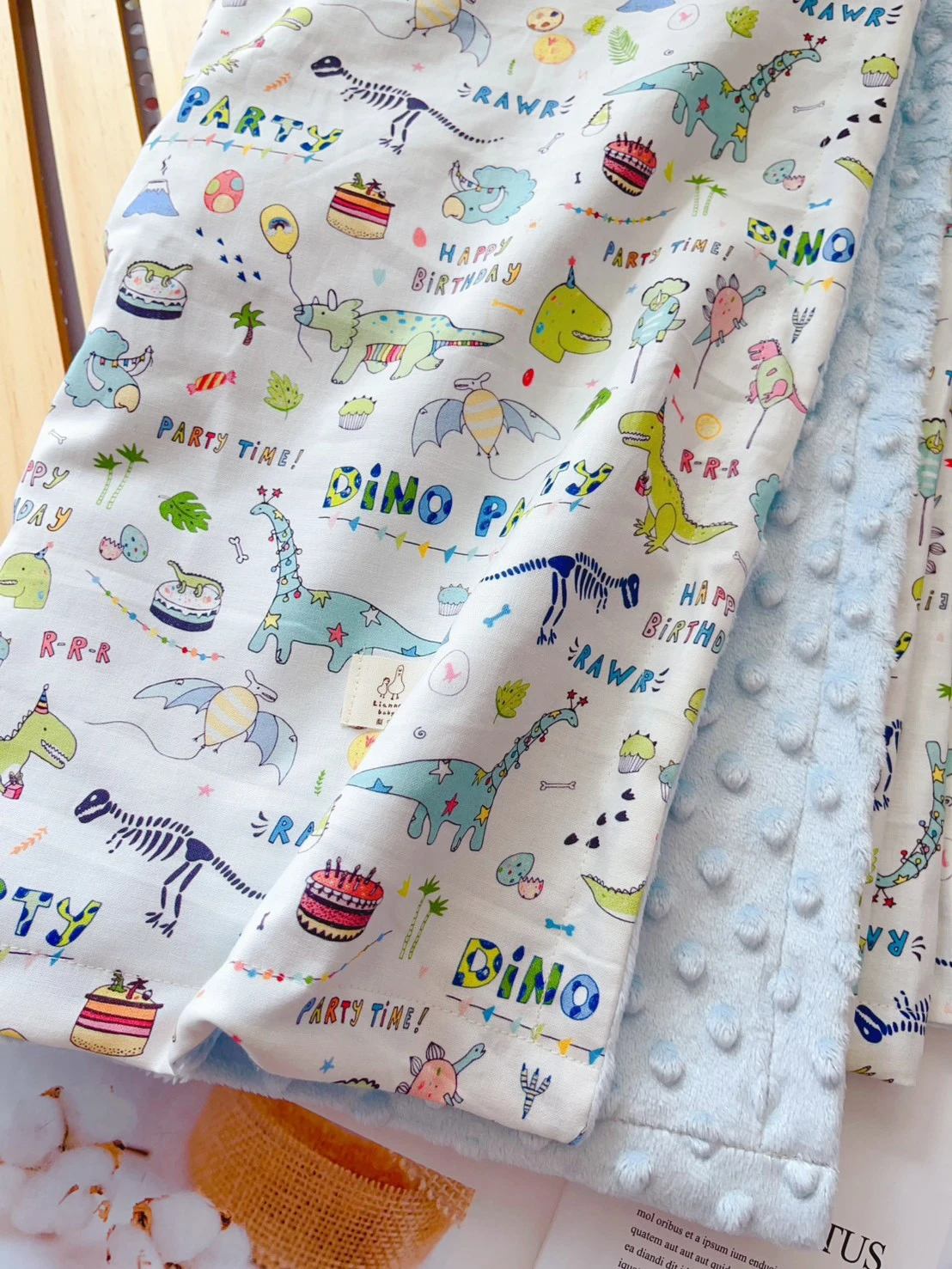恐龍派對 Dino Party Adventure 手工嬰幼兒蓋毯