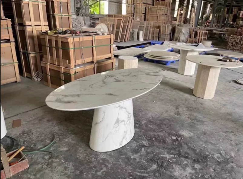 大花白餐桌