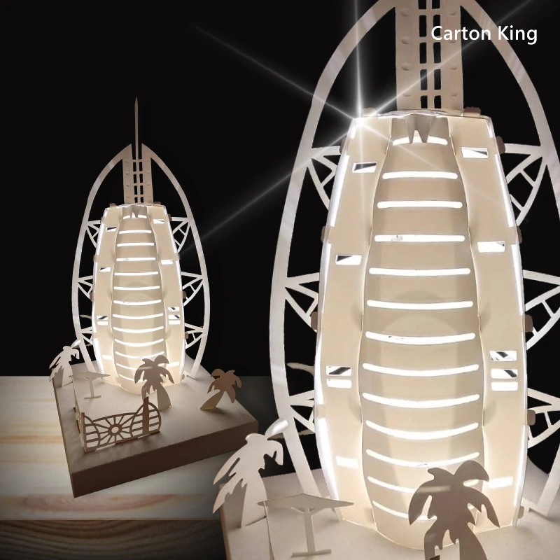 【紙箱王】(LED) DIY燈飾-造型小夜燈 居家燈飾 建築燈飾  帆船飯店(含LED燈)