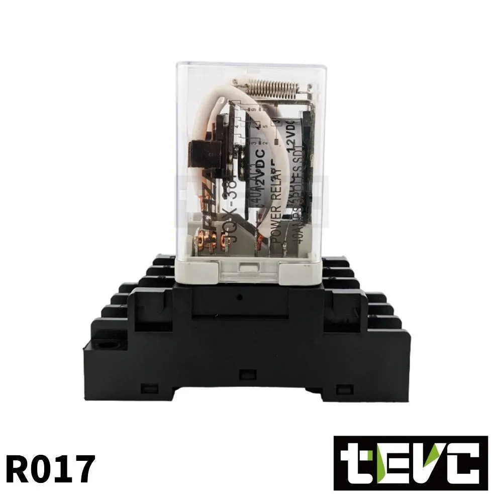 《tevc》 DC12V／40A 繼電器 三開三閉含底座 R017
