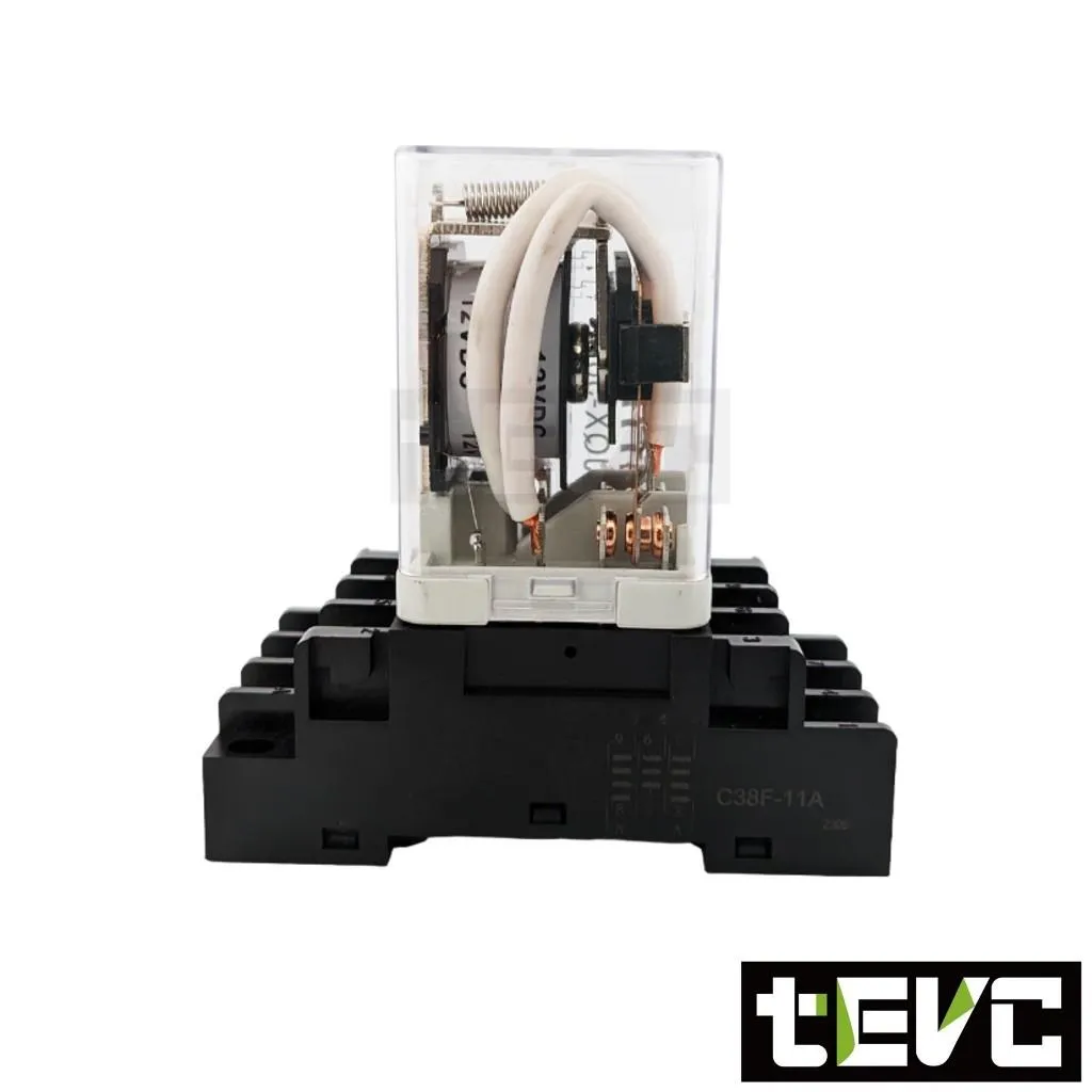 《tevc》 DC12V／40A 繼電器 三開三閉含底座 R017