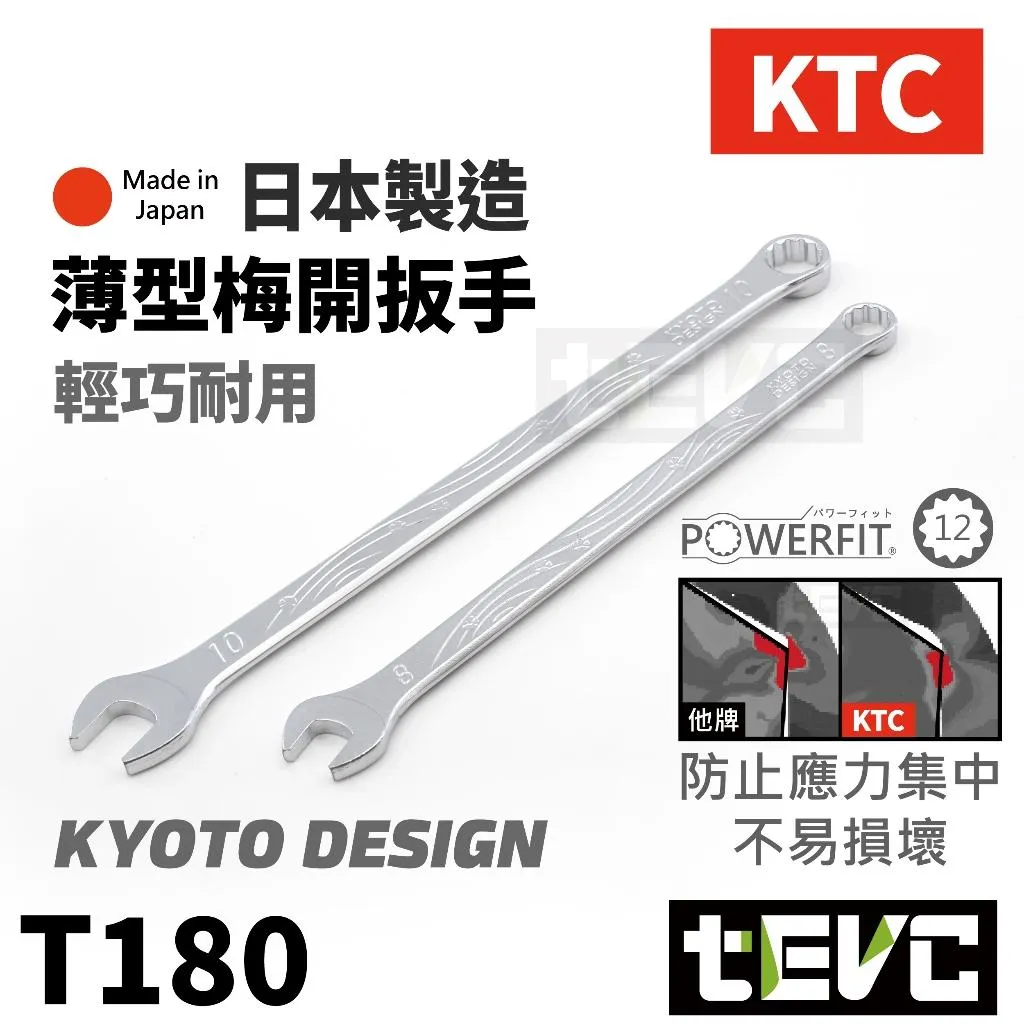 《tevc》KTC 日本製 薄型梅開板手 薄型板手 MS3