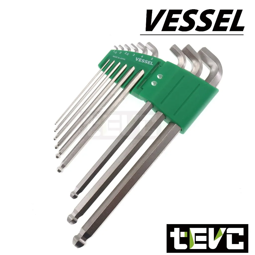《tevc》VESSEL 短彎頭 球頭六角板手 9件組 8209BP