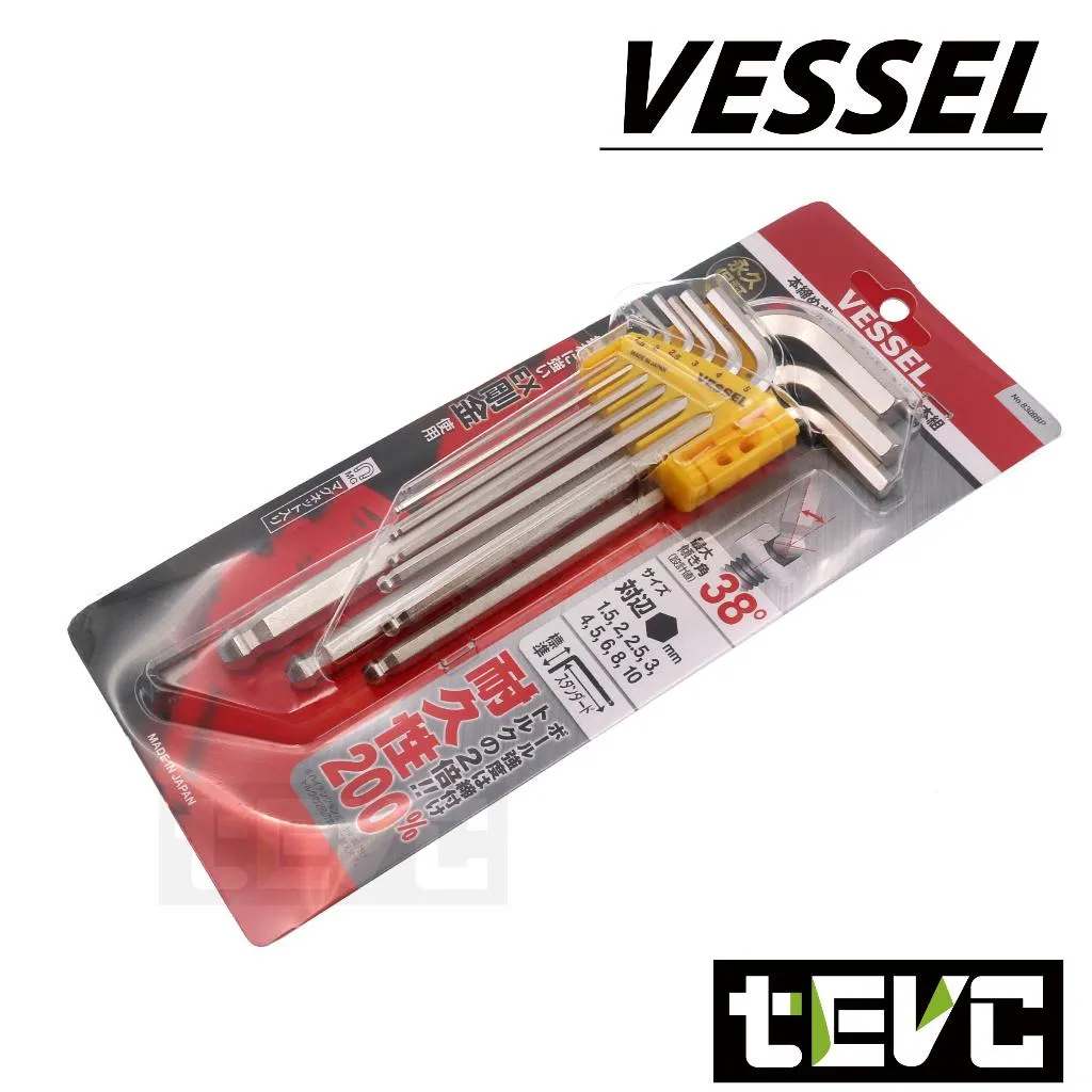 《tevc》VESSEL 標準 球頭 六角板手 9件組 8309BP