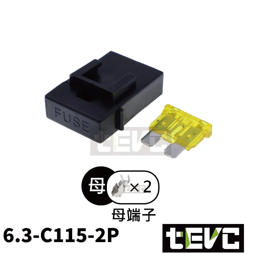 《tevc》6.3-C115-2P 1A~45A M型保險絲座 ATP G001