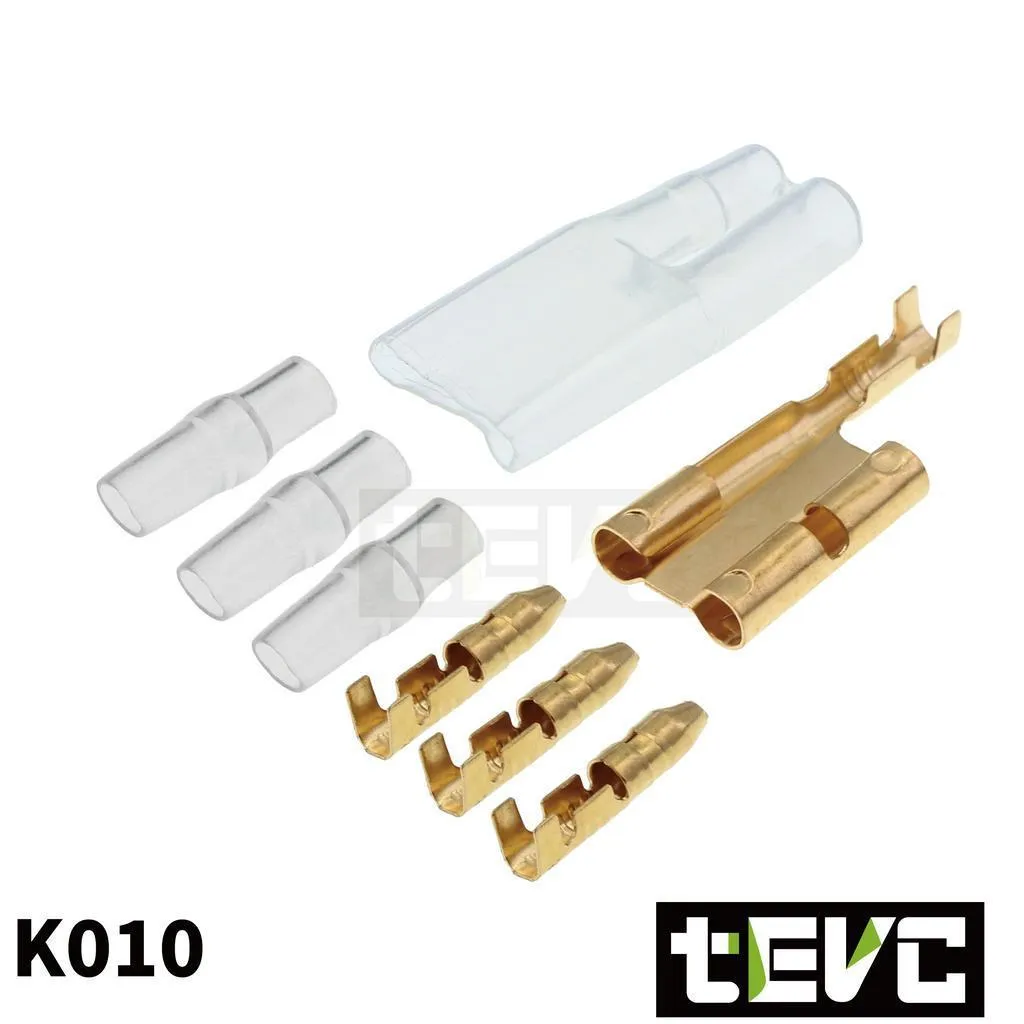 《tevc》0.3~2.0mm² / 3.5mm子彈頭 一分三 電線對接端子 K010