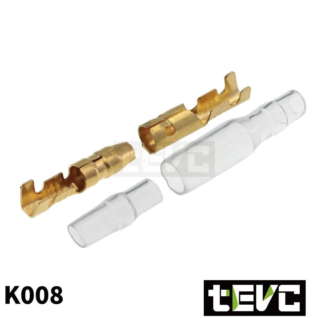 《tevc》0.3~2.0mm/ 4.0mm子彈頭 電線對接端子 K008