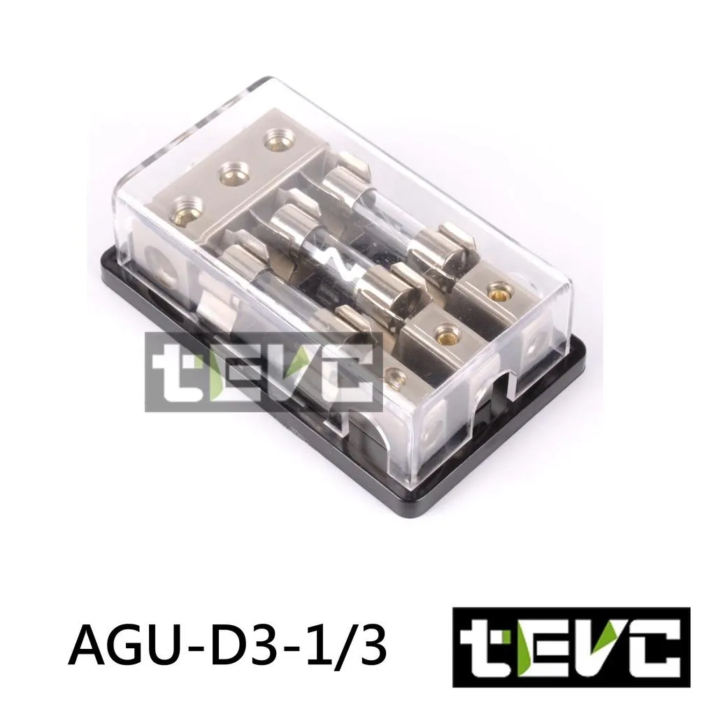《tevc》60Ax3 AGU  一進三出 熔絲型 保險絲座 D3