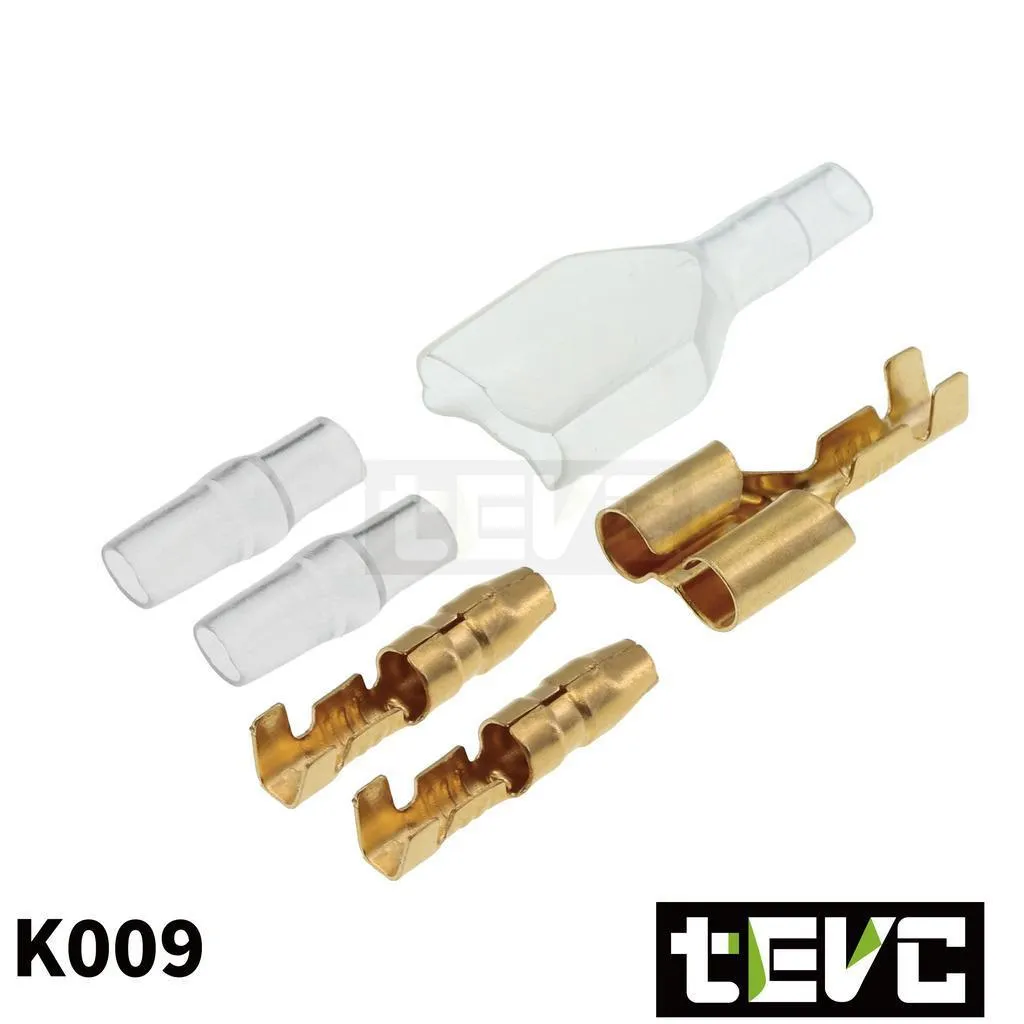 《tevc》0.5-1.5mm² / 4.0mm子彈頭 一分二 電線對接端子 K009