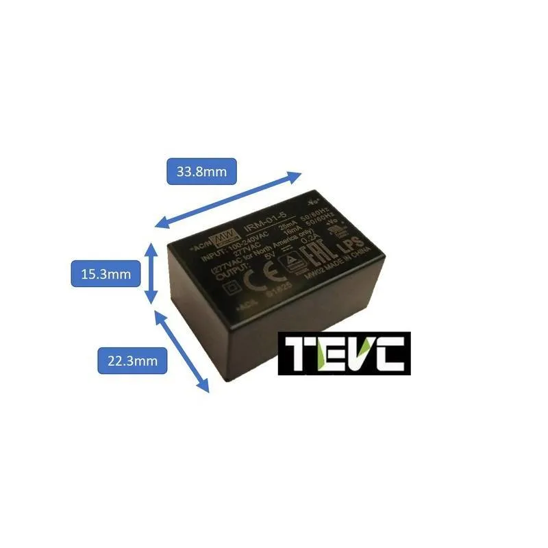 《tevc》明緯 AC-DC 降壓 電源 240V~100V 轉 5V 200mA