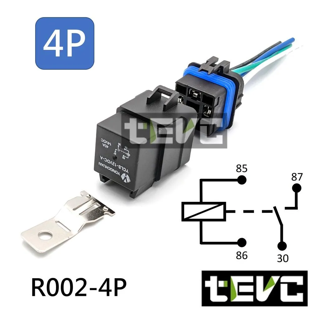《tevc》DC12V  4P 5P防水繼電器  單路 常開常閉R002