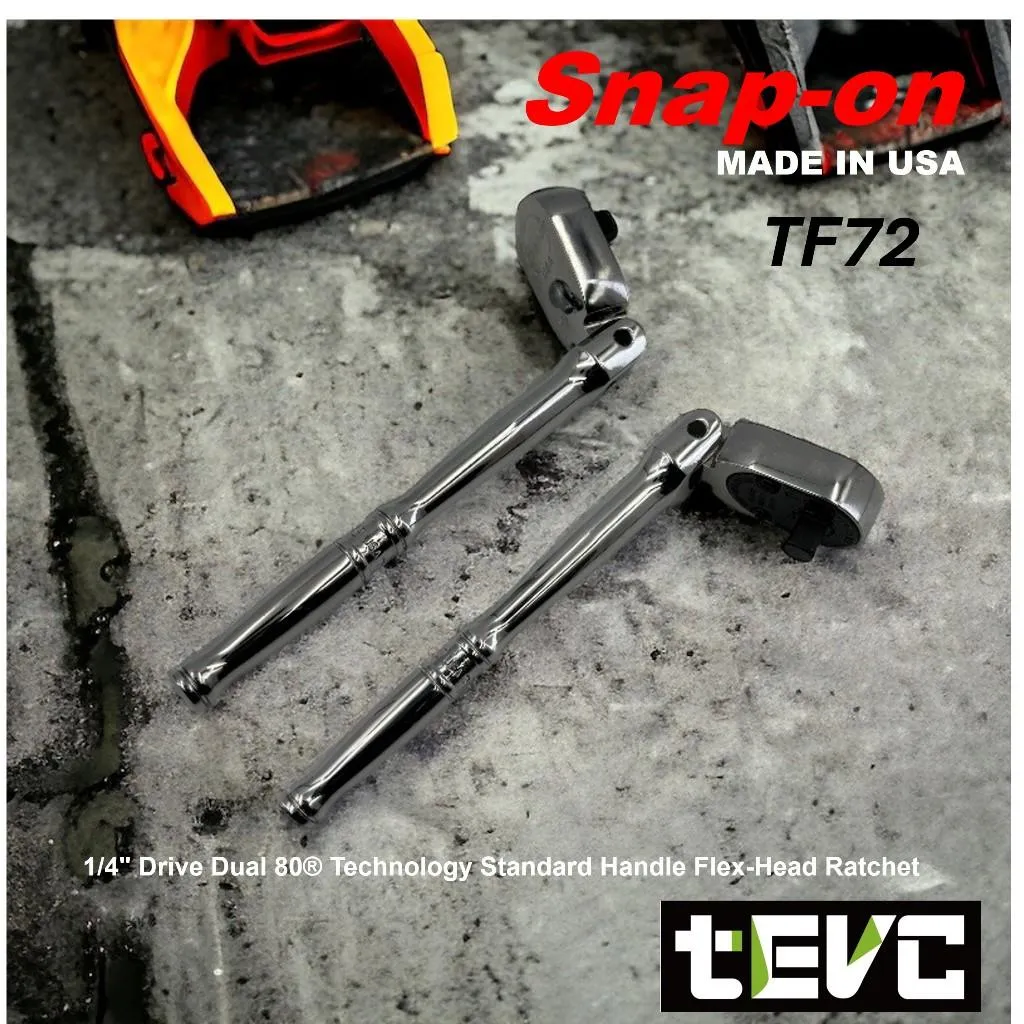 《tevc》Snap-on  可搖頭 多角度 2分 72齒 棘輪扳手 TF72 <保固>