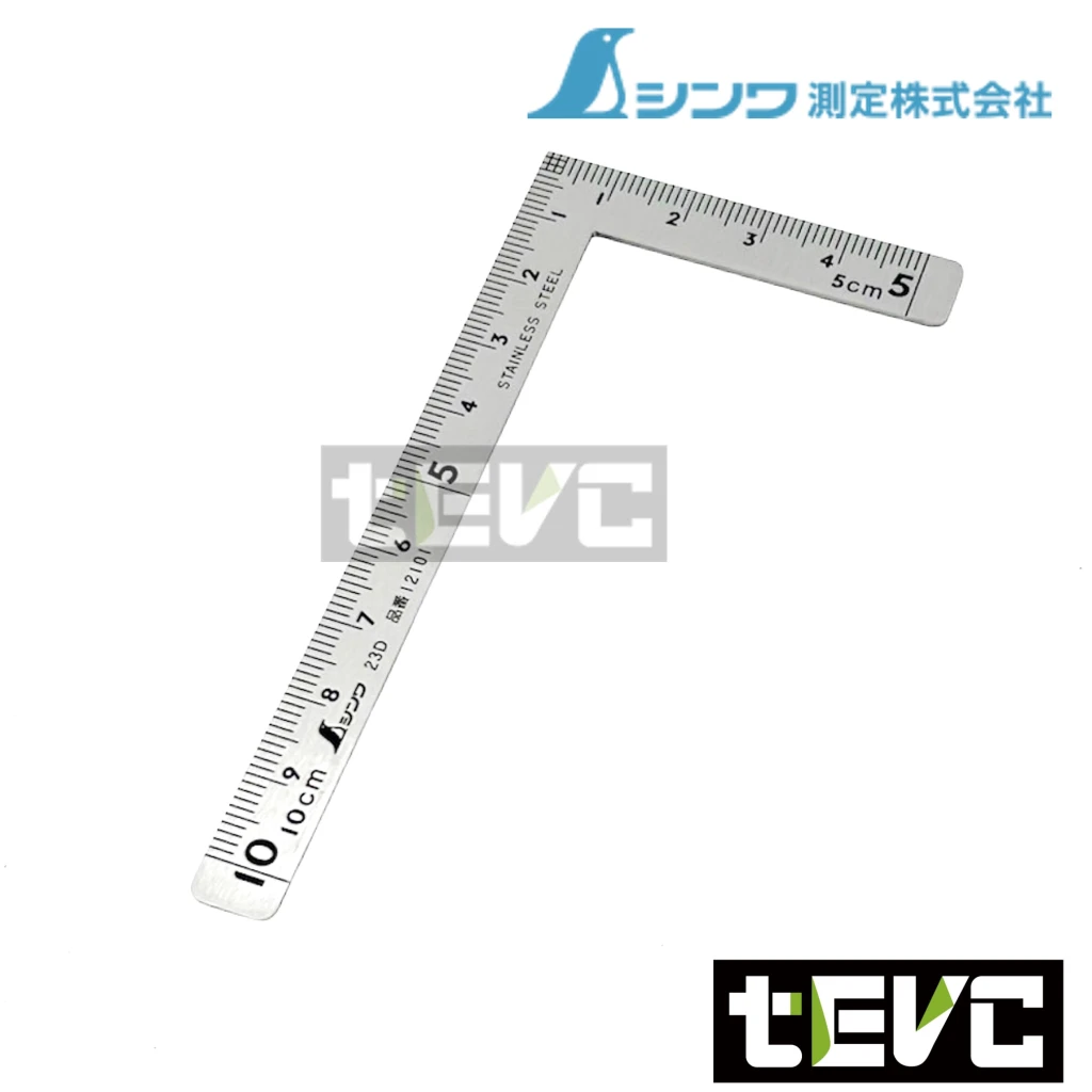 《tevc》SHINWA 三寸 曲尺 鋼尺 鐵尺 小型曲尺 12101