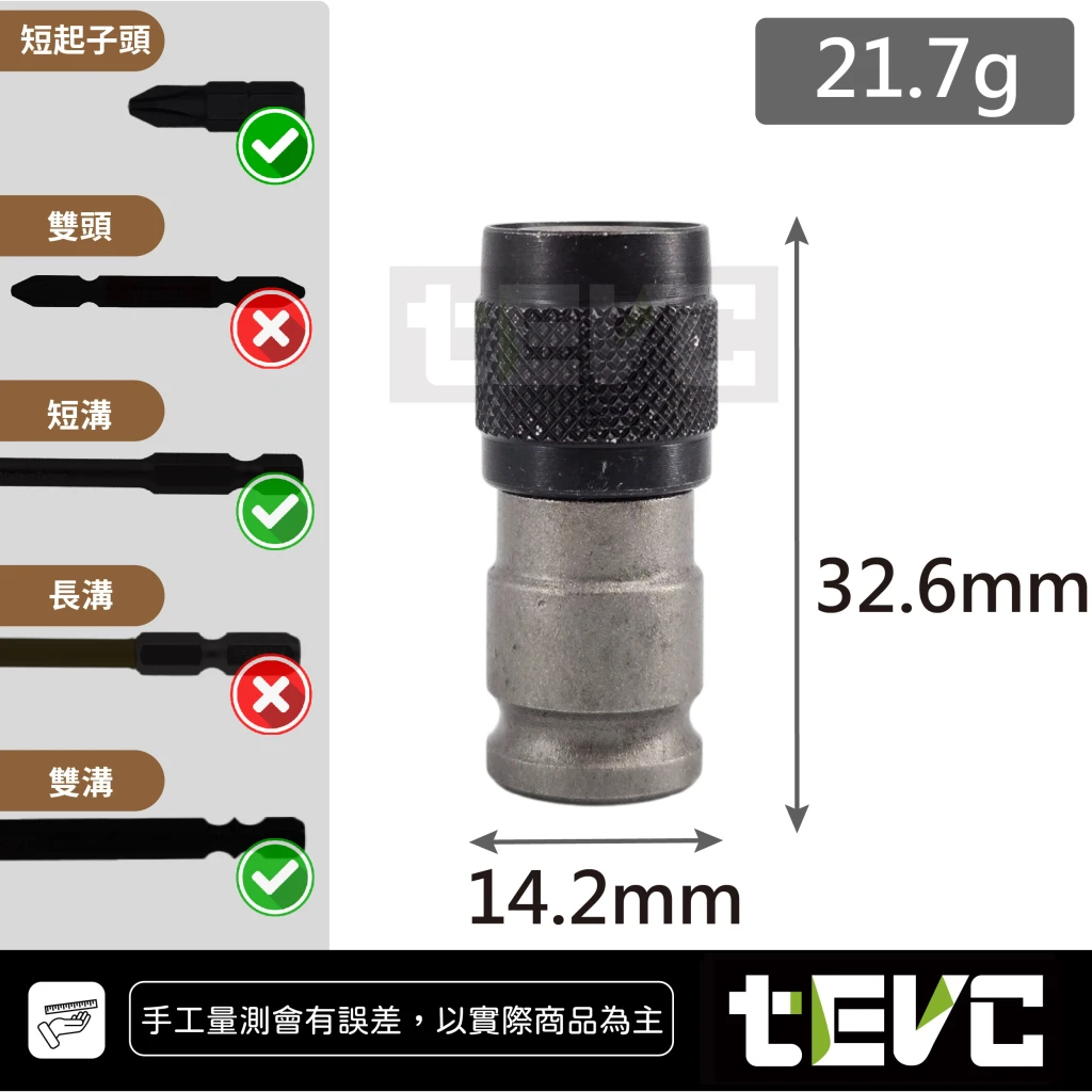 《tevc》🏆️tevc工程師工具 四角轉六角 2分 3分 4分 轉起子頭 6.35mm 快速接頭