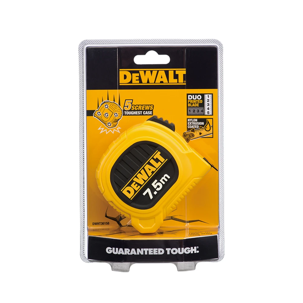 《tevc》DEWALT 得偉 5.5M/7.5M*25mm 專業捲尺 包膠捲尺 DWHT系列 ABS版 橡膠強磁版