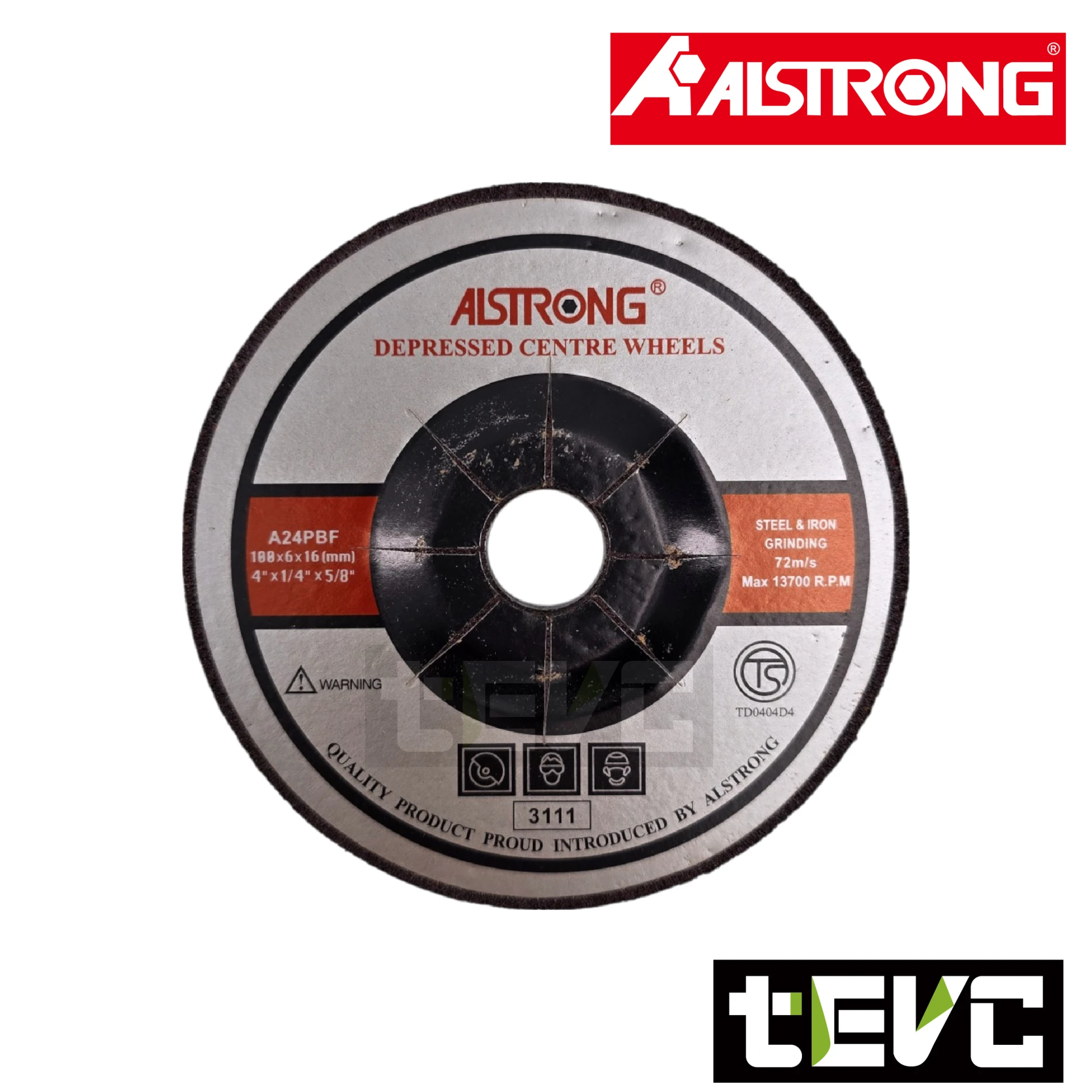 《tevc》ALSTRONG 4吋 研磨砂輪片 砂輪磨片 砂輪機磨片 ALS-4-6PR