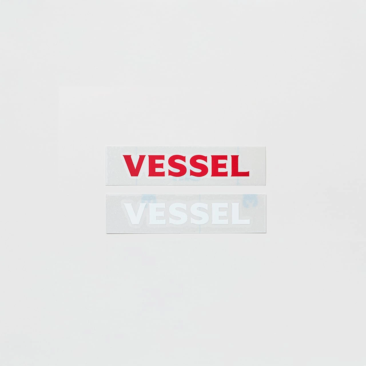 《tevc》VESSEL 防水 3M 品牌貼紙 125mm 白/紅  信仰貼紙