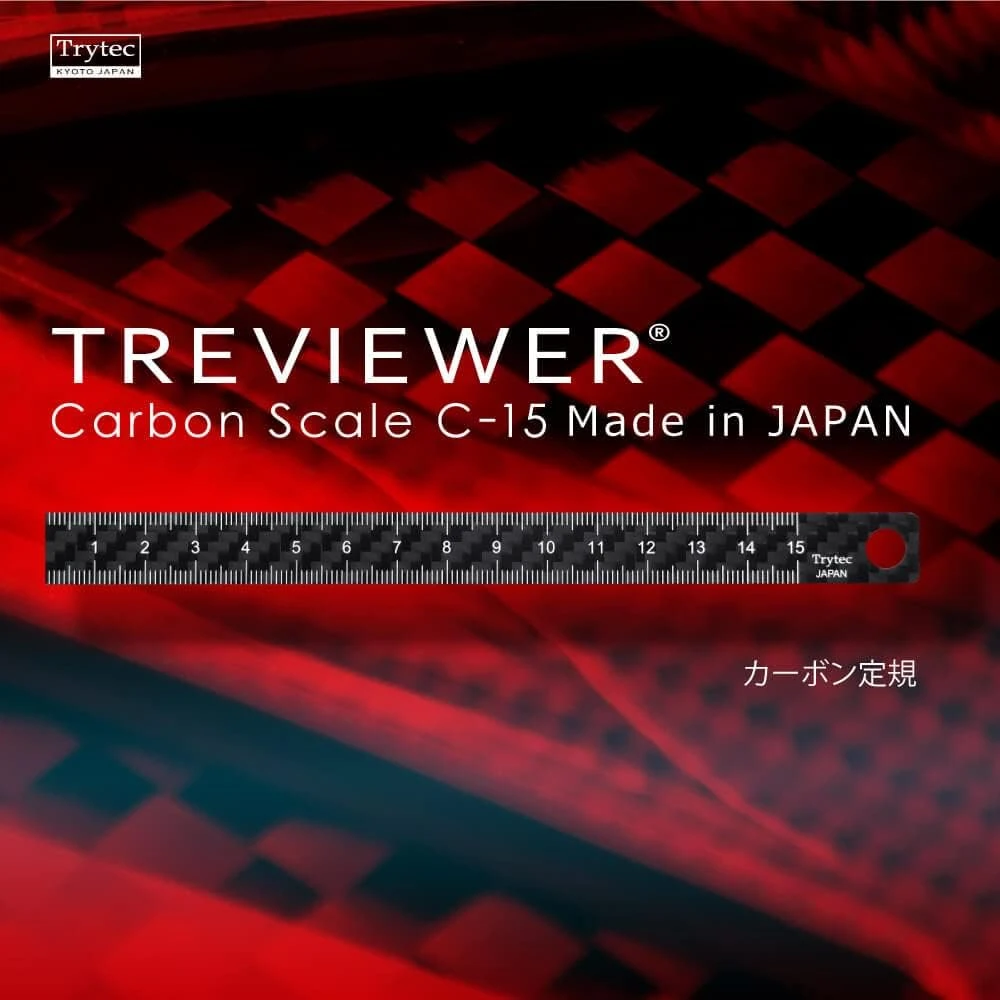《tevc》Tritec 日本製 碳纖維 直尺 15cm