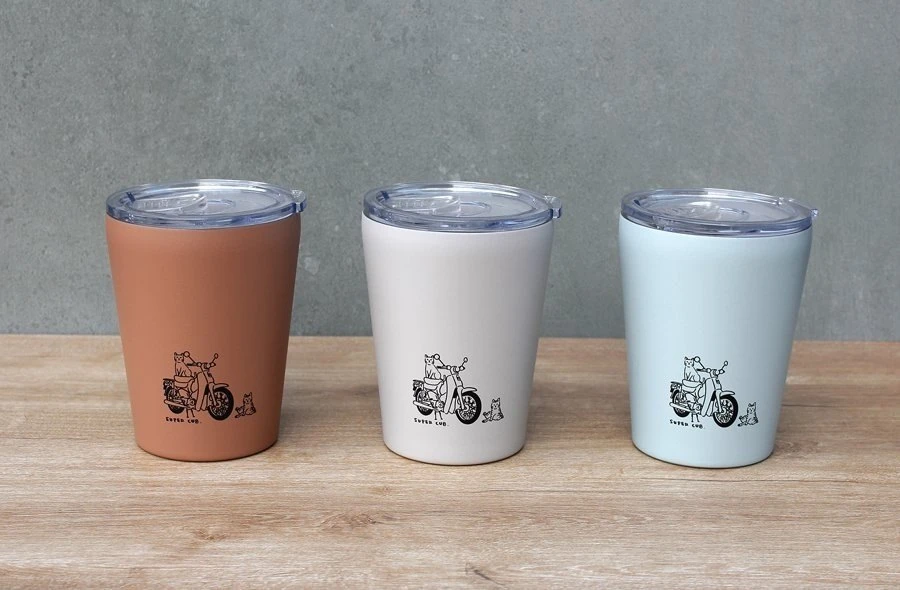 《tevc》HONDA Super CUB x CAT 真空隔熱不鏽鋼杯