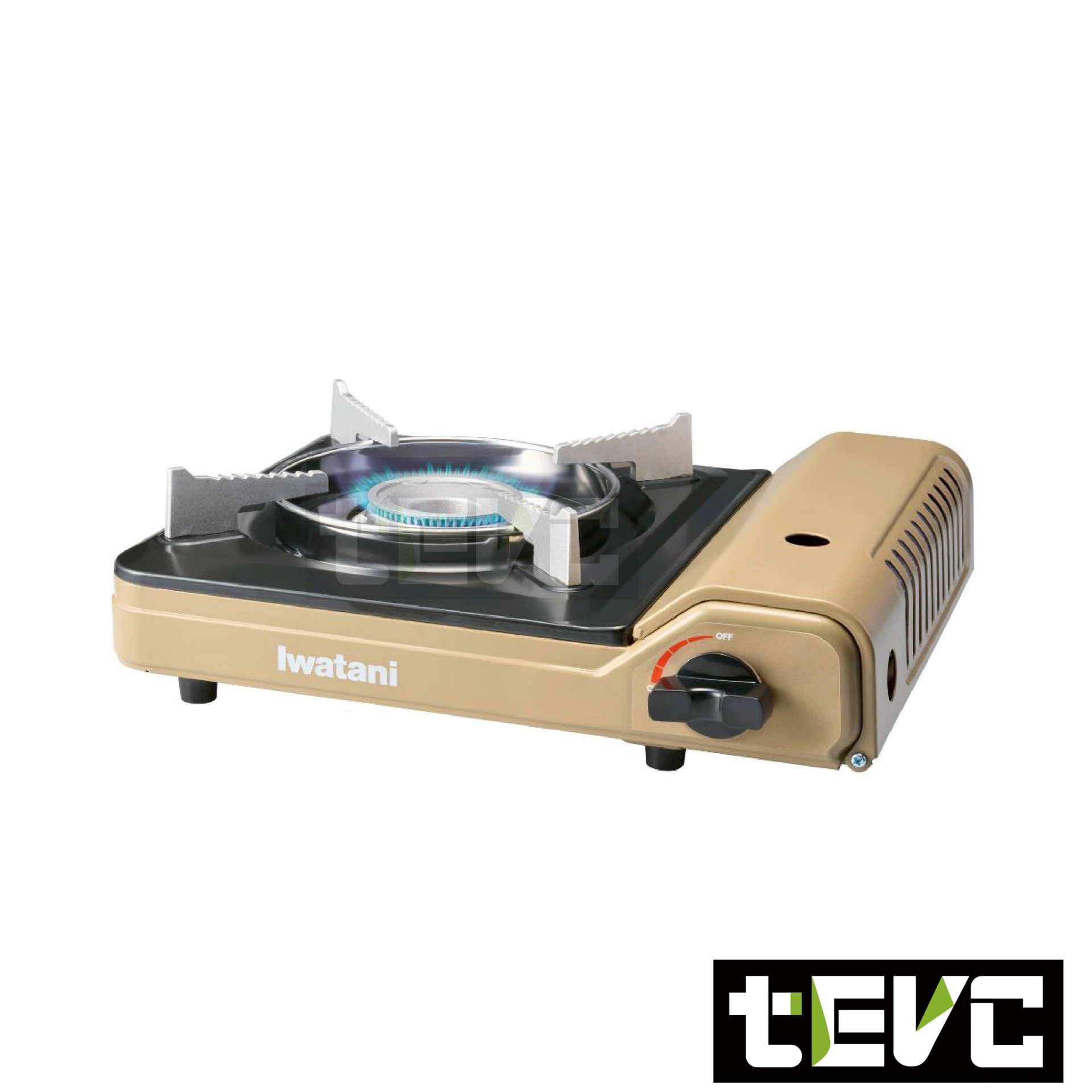 《tevc》Iwatani岩谷 磁吸式防風瓦斯爐 3.0kw 香檳金 (附外盒)