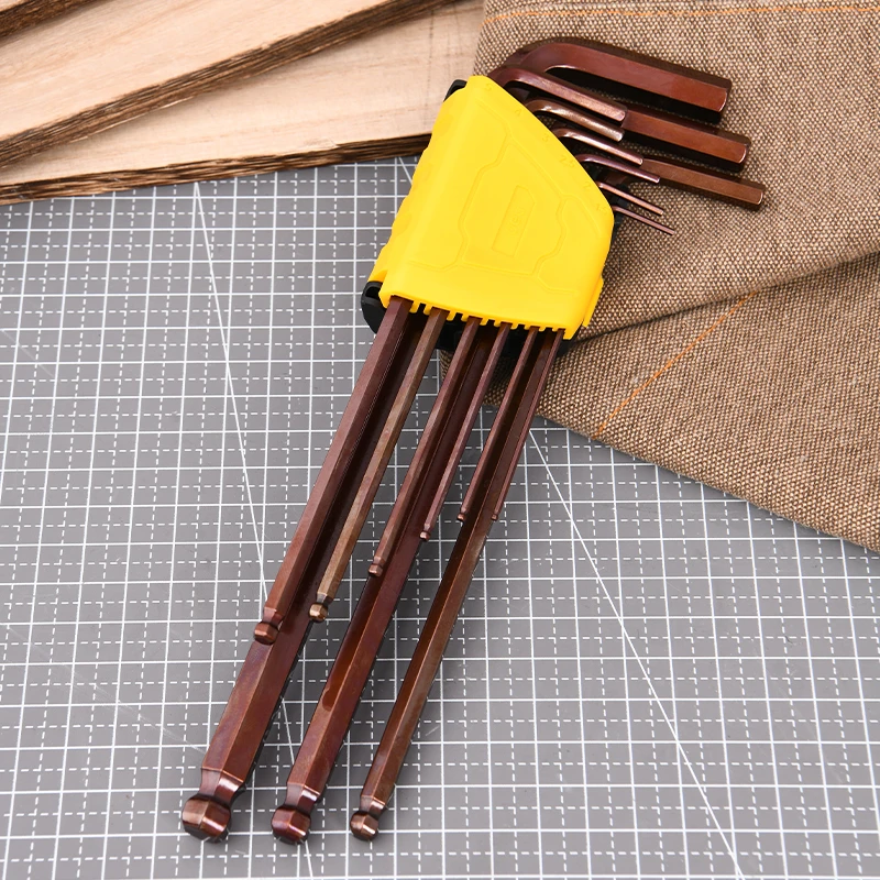 《tevc》deli tools 得力工具 9PCS 內六角 超長 L型扳手 H1.5~H10