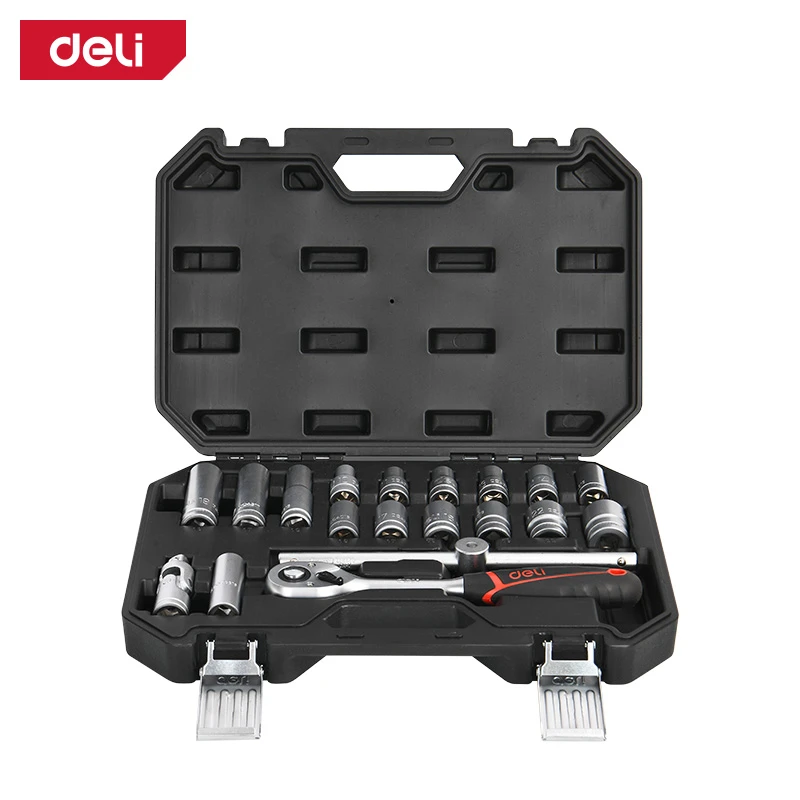 《tevc》deli tools 得力工具 20件 四分套筒組 1/2"套筒組 EDQ43020