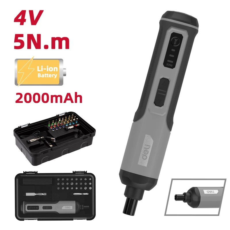 《tevc》deli tools 得力工具 高扭力 電動起子組 4V 5Nm 工具組