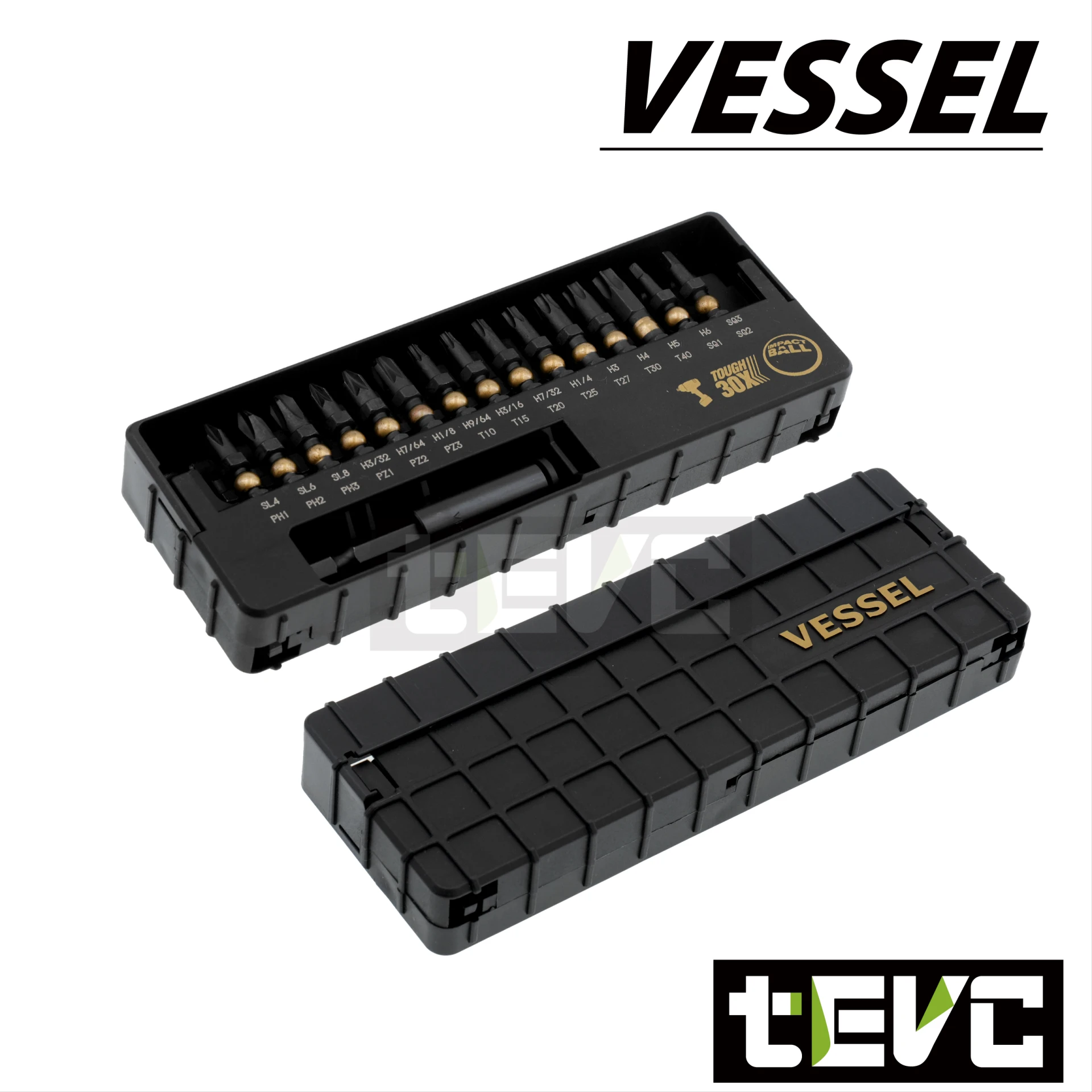《tevc》日本 VESSEL 黑金限量版 BIT頭套組 棘輪起子 可替換 起子頭 批頭 金色 限量 2200 36齒