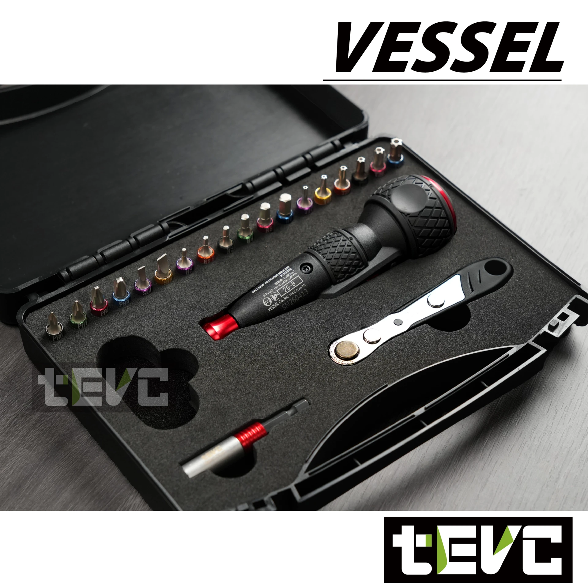 《tevc》VESSEL 220USBC 電動起子 tEVC工程師工具套組