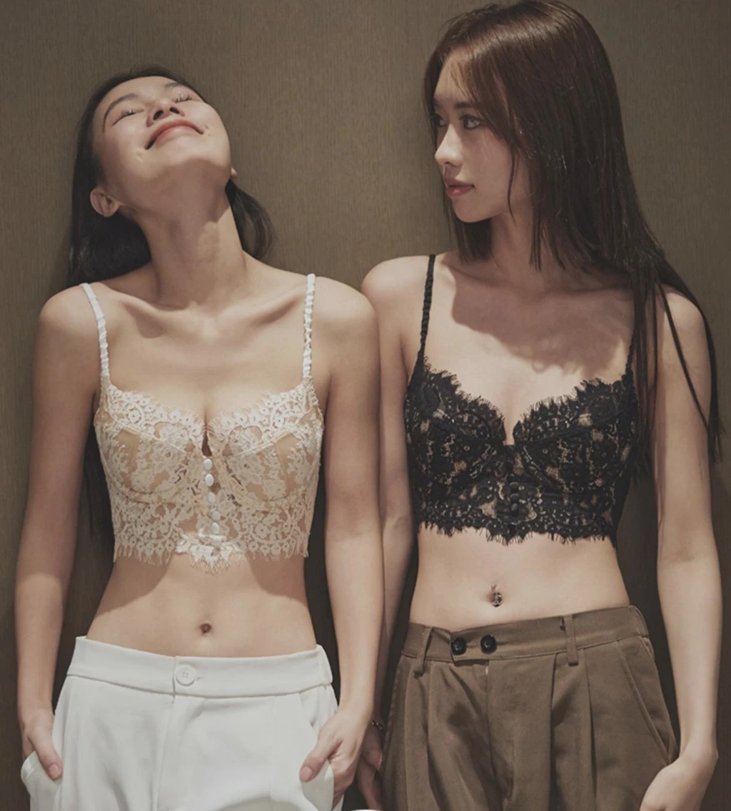 法式蕾絲收副乳馬甲超薄0感美胸內衣(3色可選)