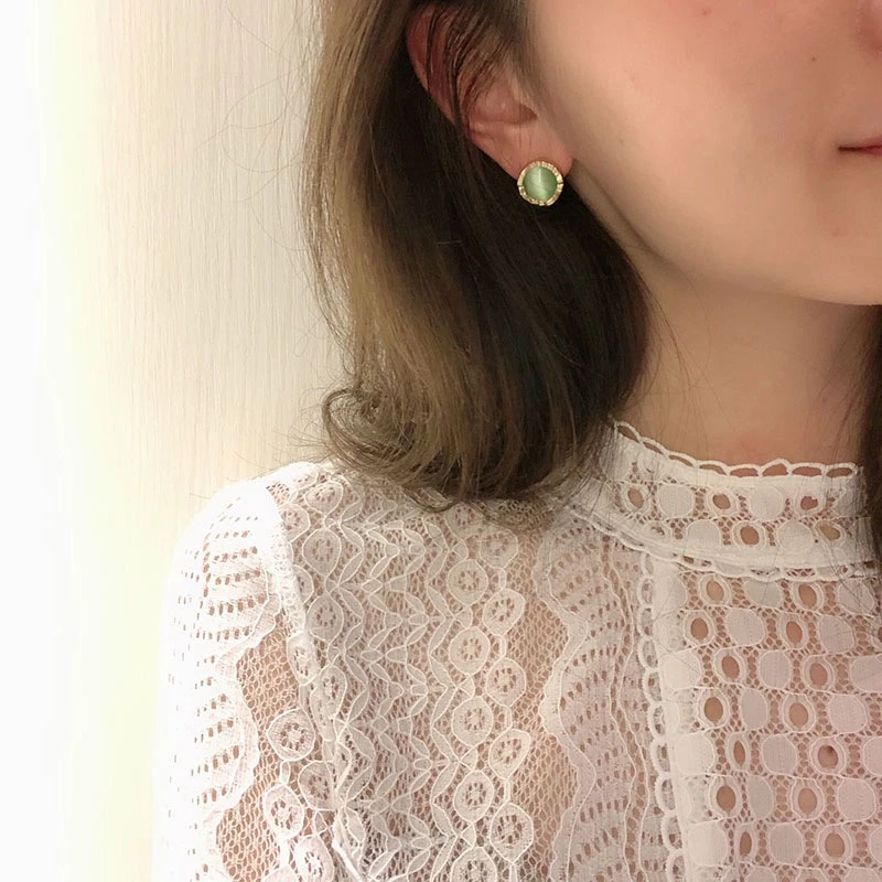 綠色巴洛克耳夾