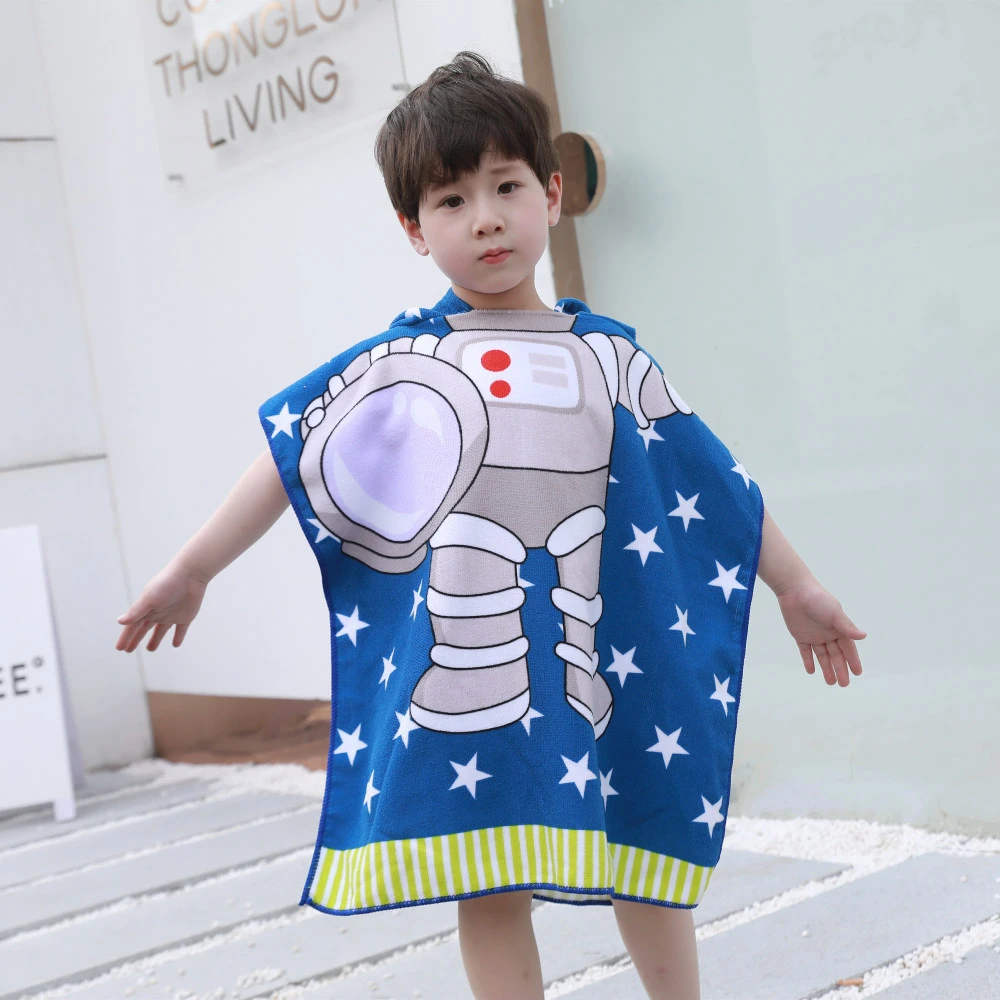兒童造型連帽毛巾衣太空人