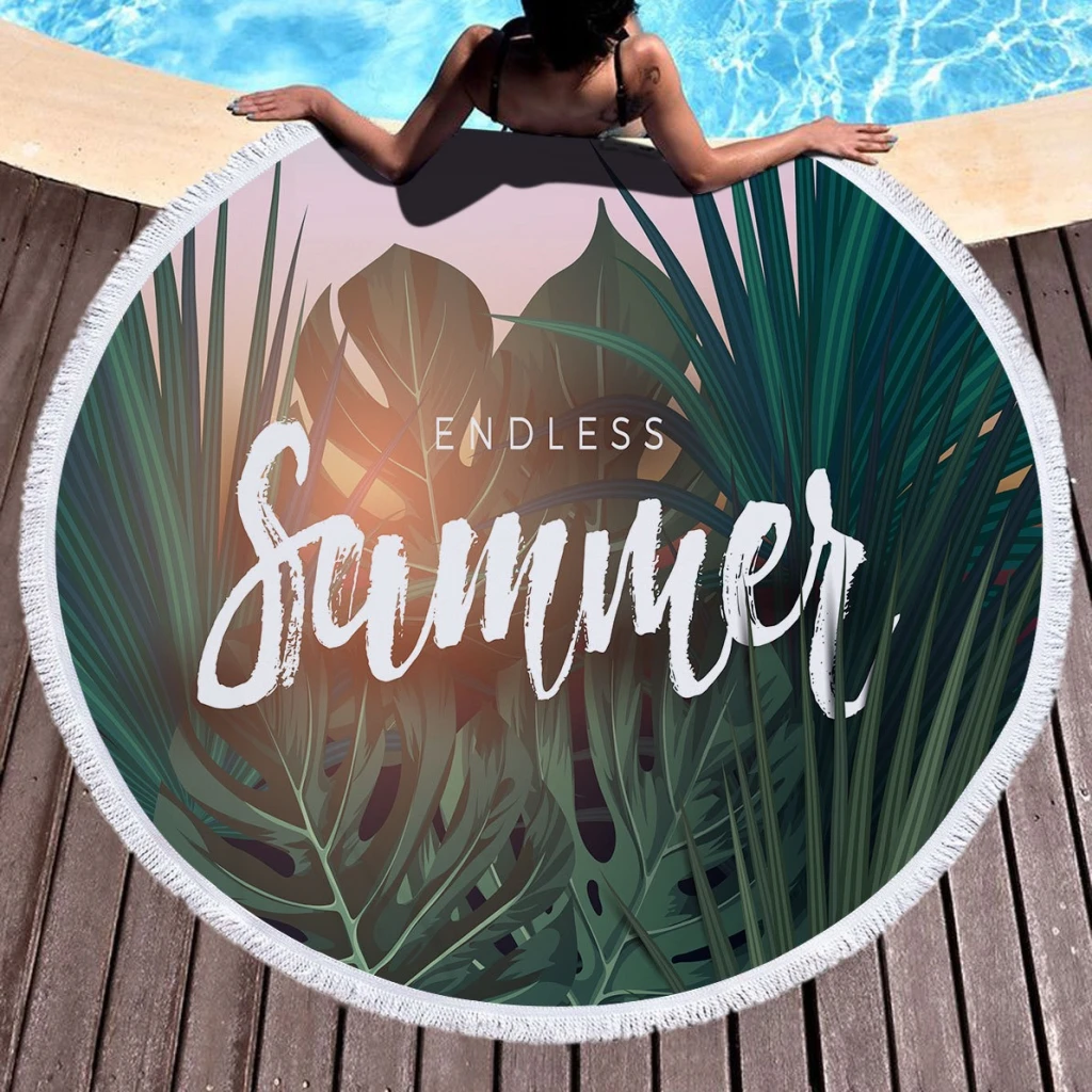 毛巾布沙灘巾-Summer