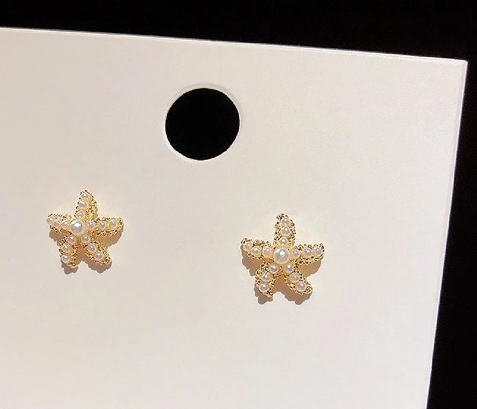 短款小海星耳環