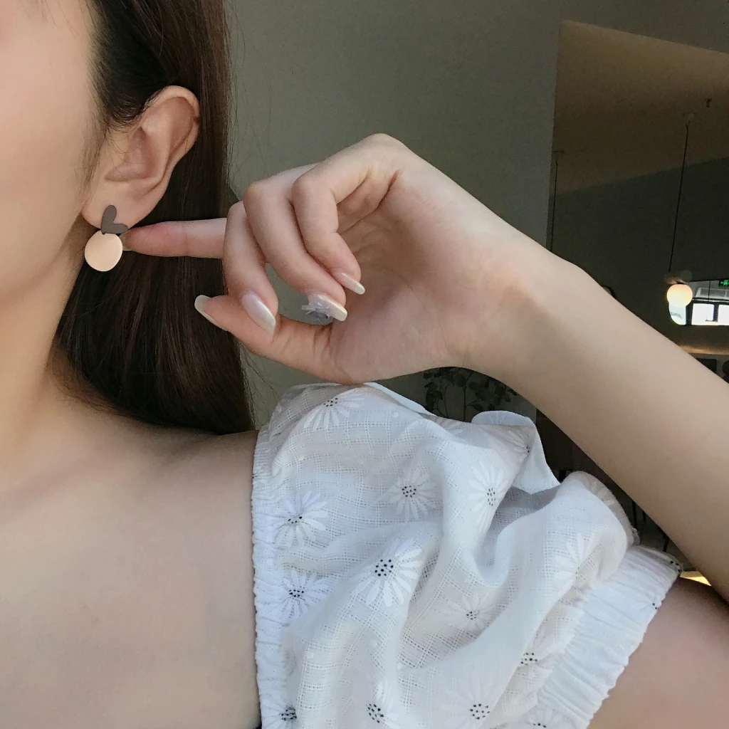 愛心焦糖泡芙耳環