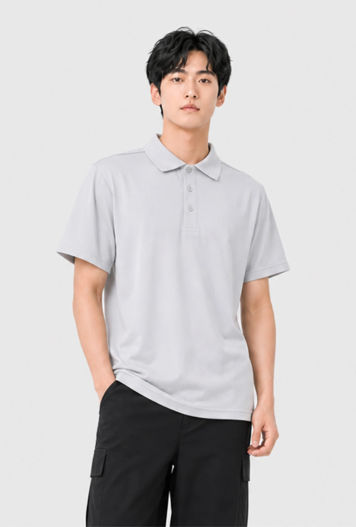 素色polo立領短袖-基本色系
