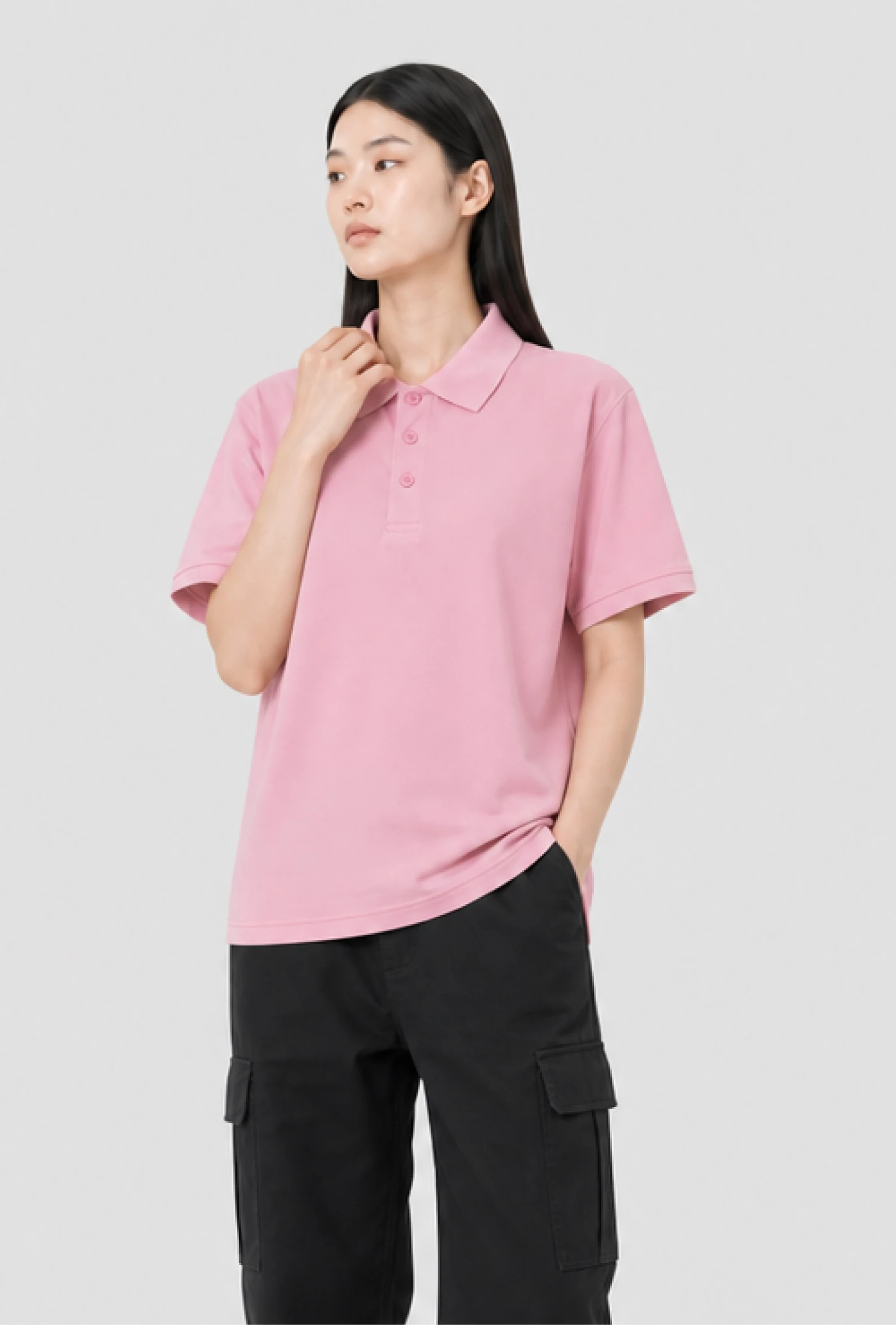 素色polo立領短袖-暖色系