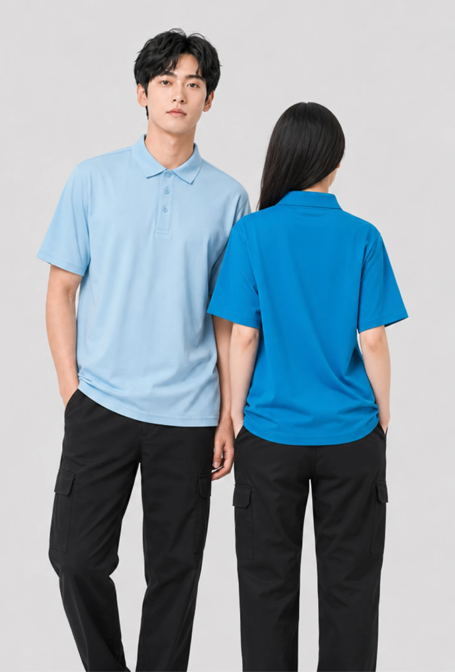 客製化-素色polo立領短袖-20色