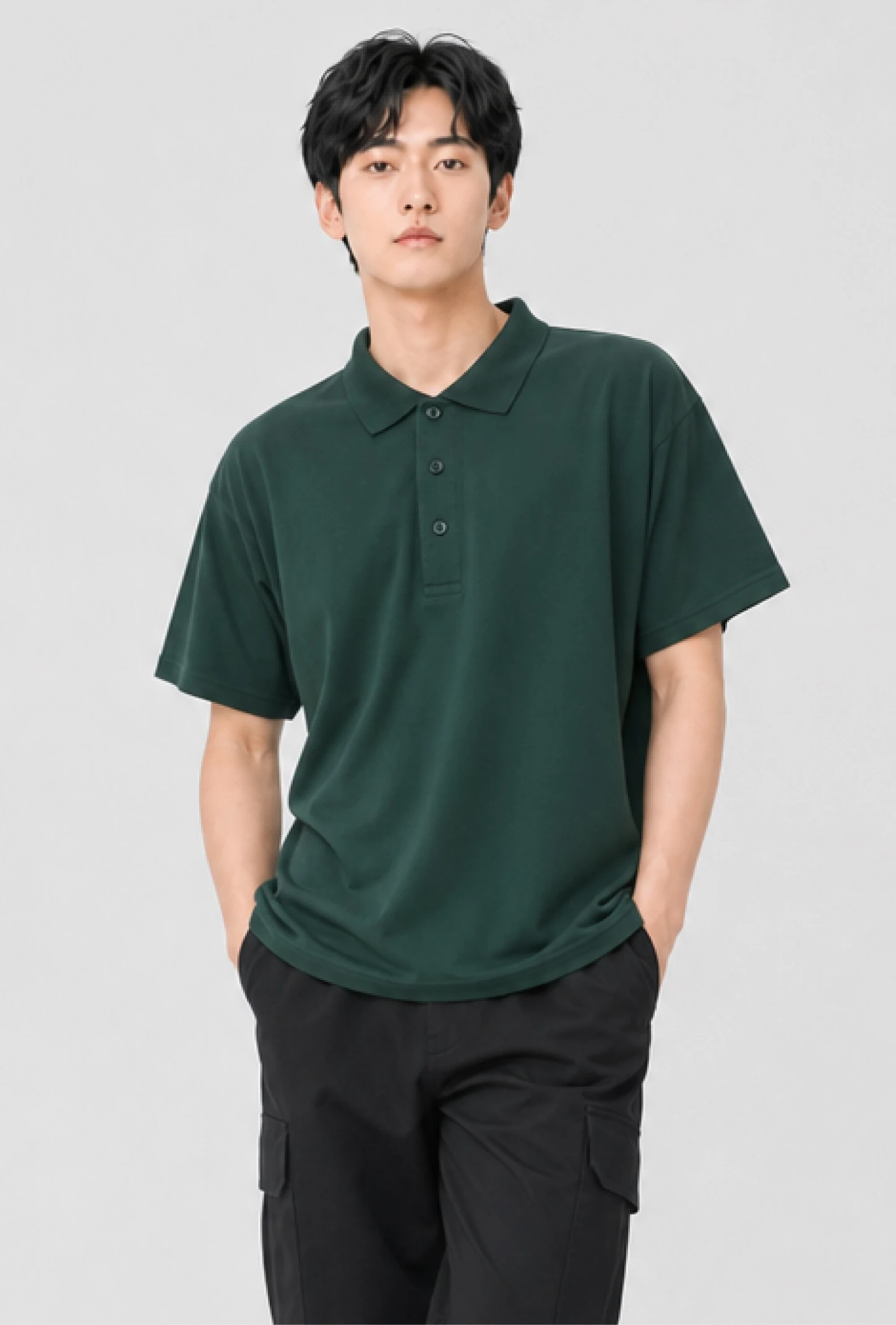 客製化-素色polo立領短袖-20色