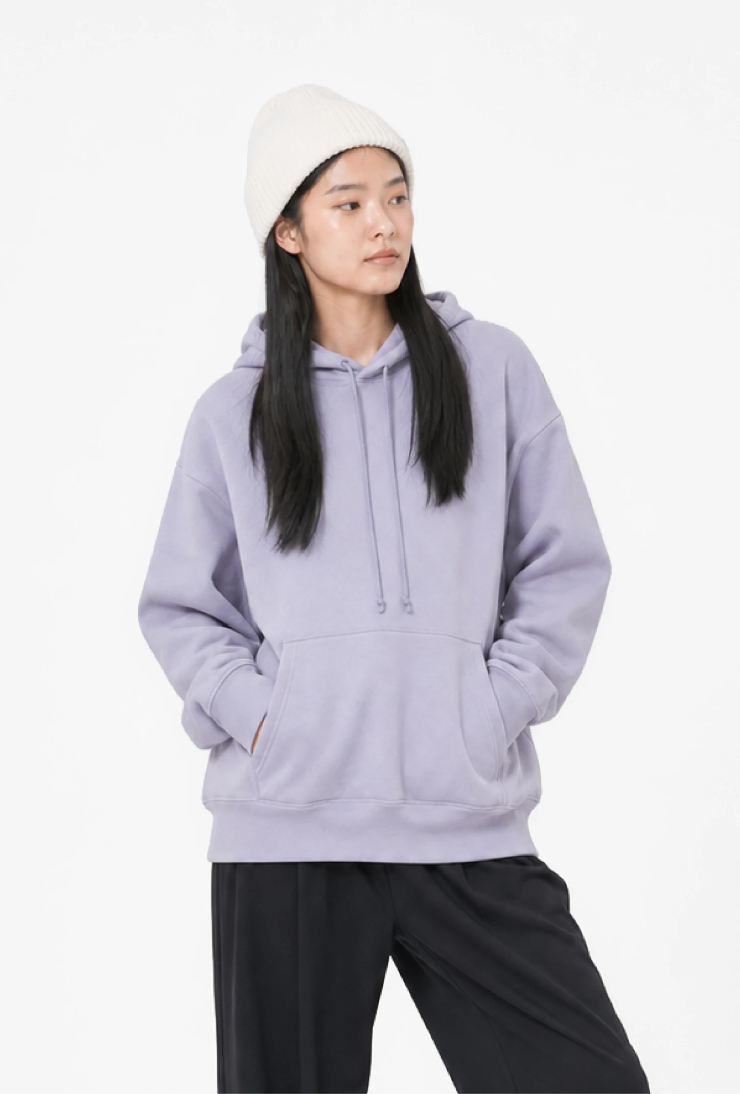 客製化-United Athle 內刷毛寬版落肩帽T-7色