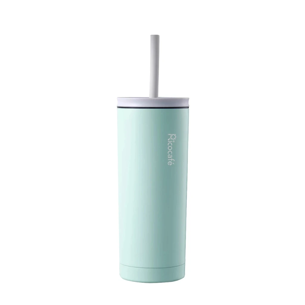 【RICOCAFE】冰冰吸管杯 600ml  316不銹鋼