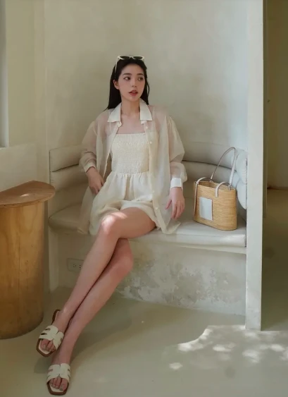 2 piece 渡假仙女連身褲