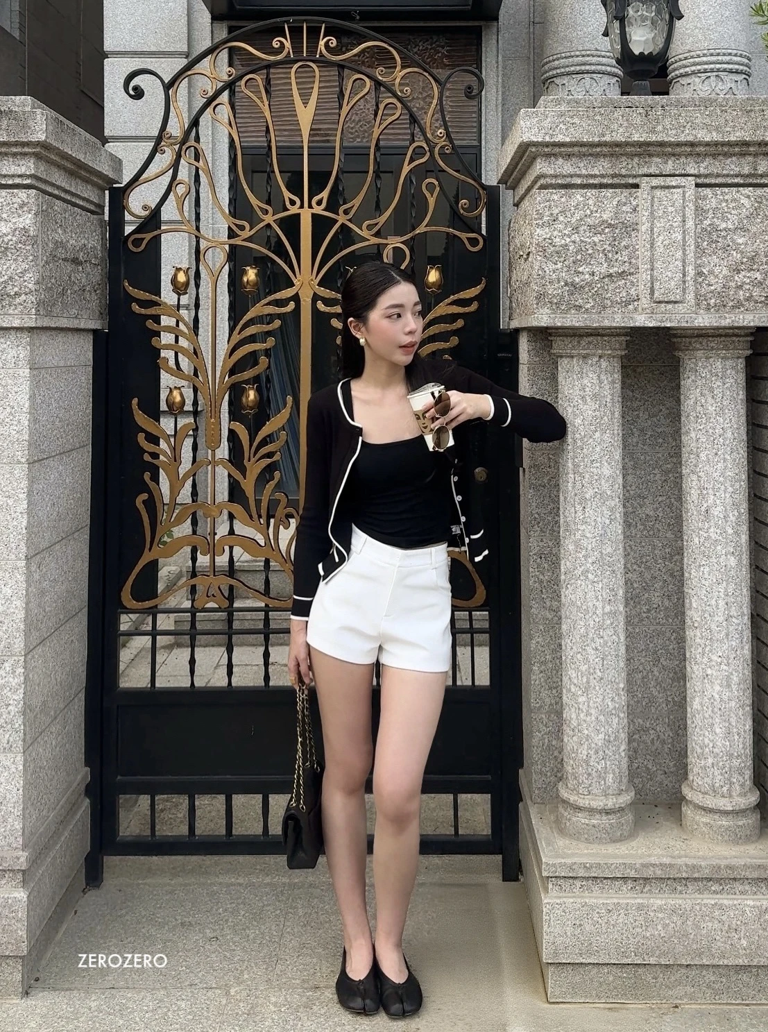 小香撞色針織外套