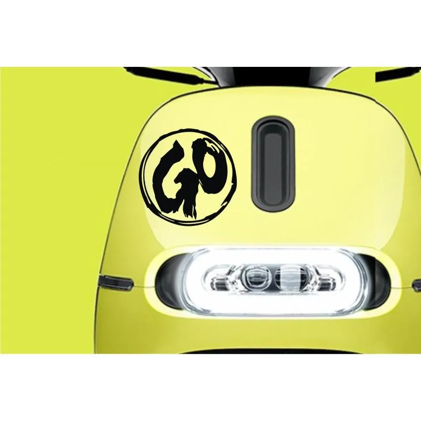 彩貼藝匠 GOGORO 2 正面圓形貼GO【A】3M反光貼紙 ORACAL螢光貼 拉線設計 裝飾 機車貼紙 車膜